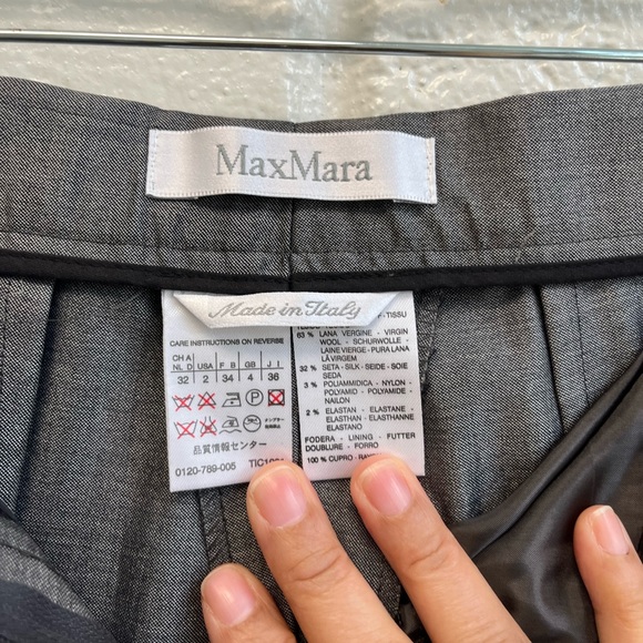 MaxMara Gray Wool & Silk Pantsuit Sz. 36 (US2) - Picture 11 of 16